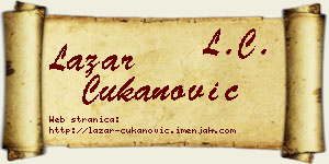 Lazar Čukanović vizit kartica